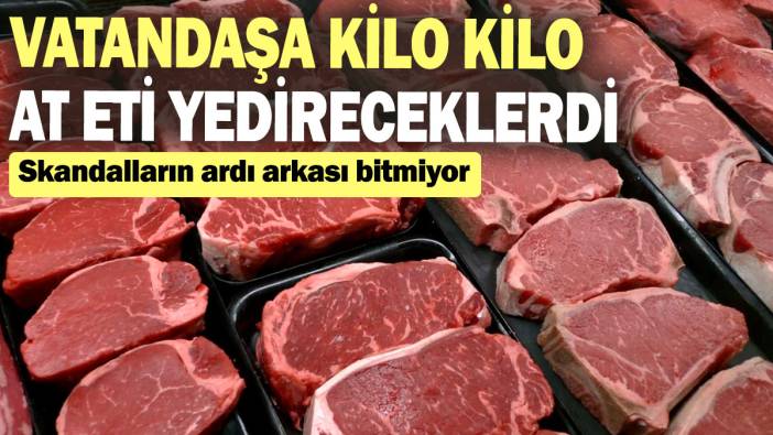 Vatandaşa kilo kilo at eti yedireceklerdi: Skandalların ardı arkası bitmiyor