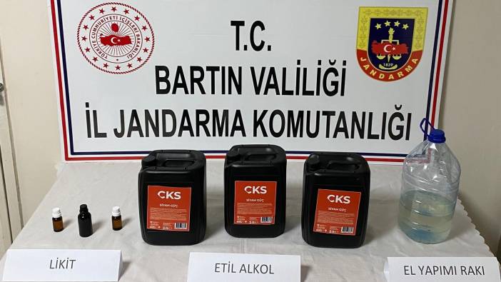 Bartın'da operasyon: 15 litre etil alkol ele geçirildi