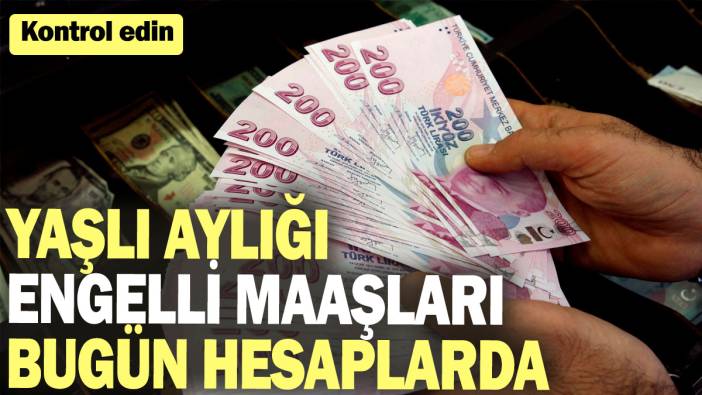 Yaşlı aylığı engelli maaşları bugün hesaplarda: Kontrol edin