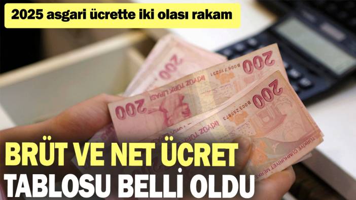 Brüt ve net ücret tablosu belli oldu: 2025 asgari ücrette iki olası rakam