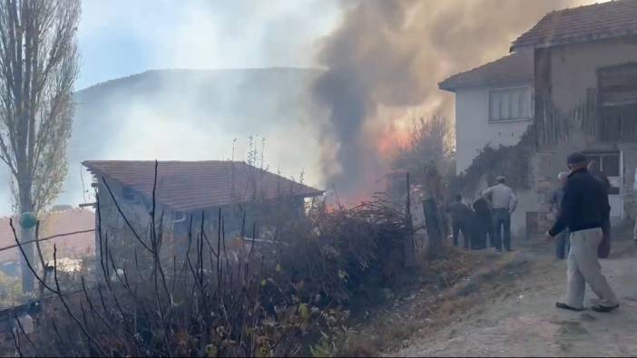 Kütahya Tavşanlı'da köy yangını