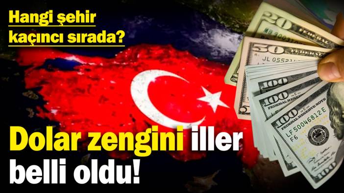 Dolar zengini iller belli oldu! Hangi şehirler kaçıncı sırada?