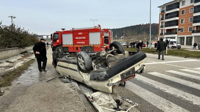 Kastamonu'da Tofaş araç takla attı