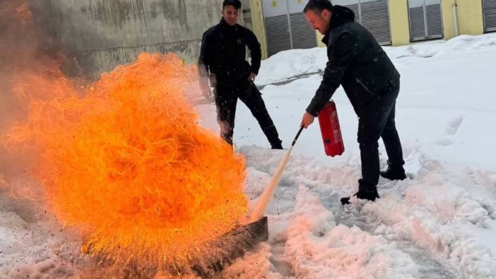 Yangın eğitimleri devam ediyor