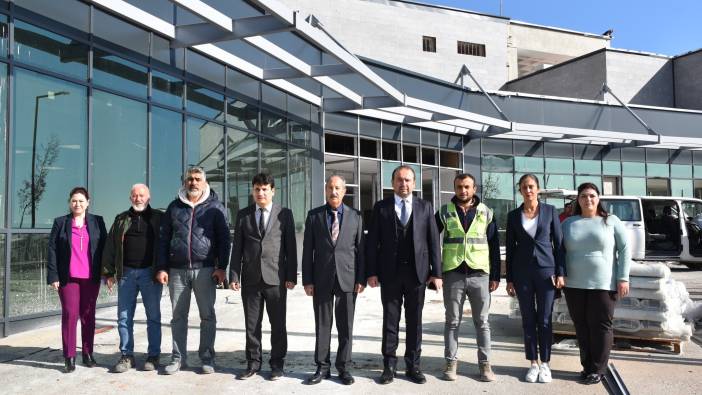 Didim Devlet Hastanesi yeni hizmet binası inşaatında inceleme