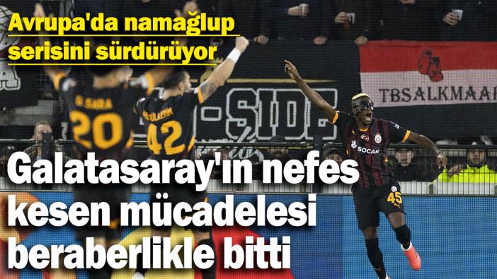 Galatasaray'ın nefes kesen mücadelesi beraberlikle bitti