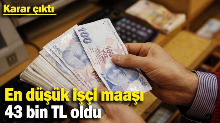 En düşük işçi maaşı 43 bin TL oldu: Karar çıktı