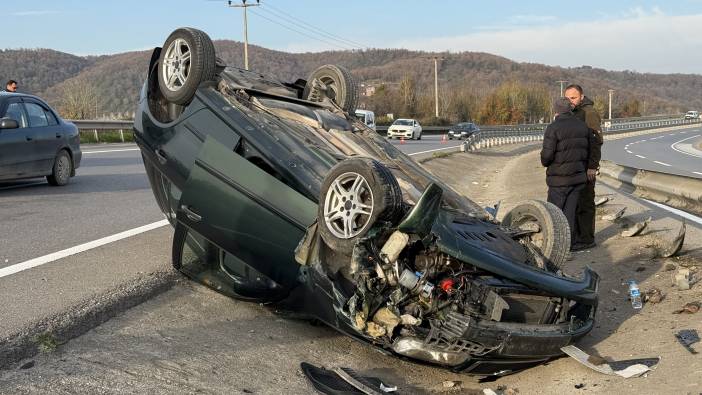 Kontrolden çıkan otomobil takla attı: 1 yaralı (01.12.2024)