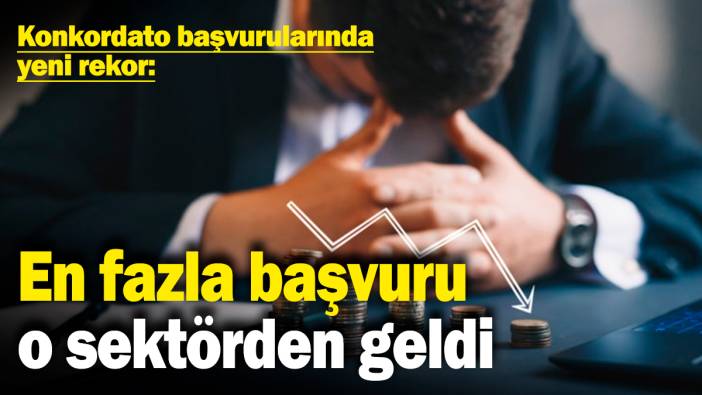 Konkordato başvurularında yeni rekor! En fazla başvuru o sektörden geldi