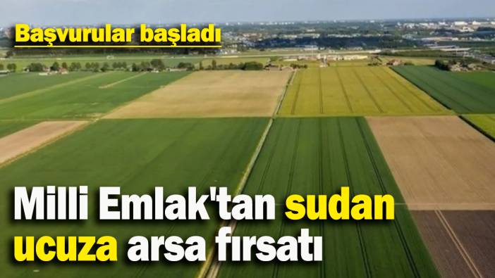 Milli Emlak'tan sudan  ucuza arsa fırsatı: Başvurular başladı