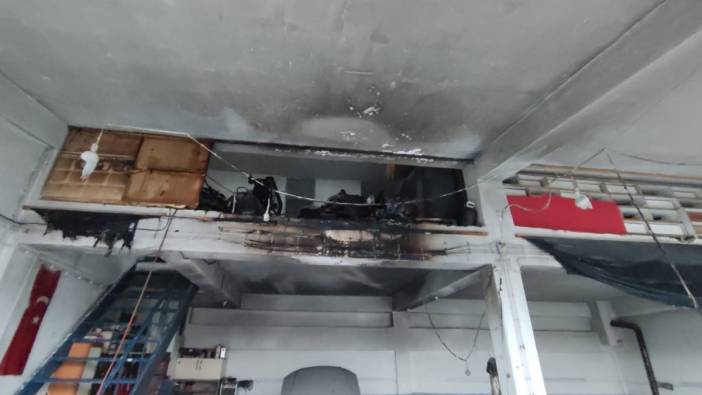 LPG’li araç patladı iş yeri alev aldı