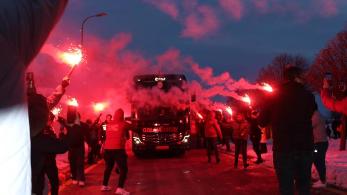 Galatasaray'a, Sivas'ta coşkulu karşılama