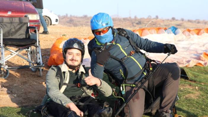 Siirt'te Engelli Gencin Yamaç Paraşütü Hayali Gerçek Oldu
