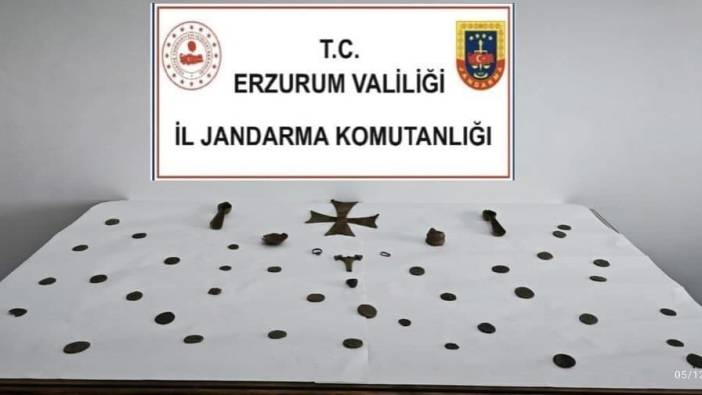 Erzurum Tekman’da tarihi eser operasyonu