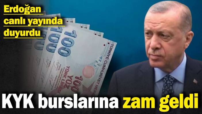 KYK burslarına zam geldi: Erdoğan canlı yayında duyurdu