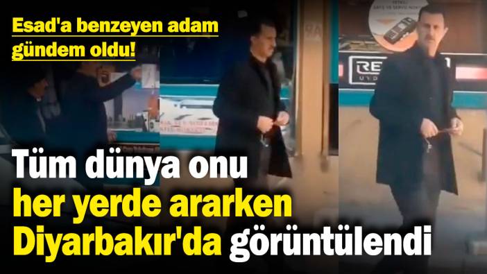 Beşar Esad'a benzeyen adam gündem oldu! Tüm dünya onu her yerde ararken Diyarbakır'da görüntülendi