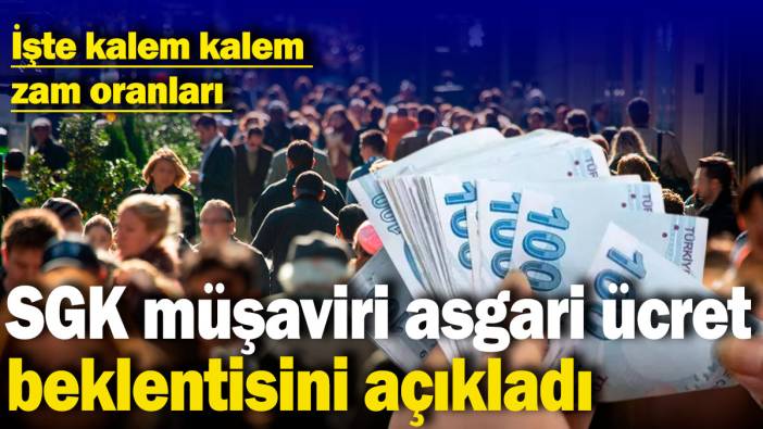 SGK müşaviri asgari ücret beklentisini açıkladı: İşte kalem kalem zam oranları