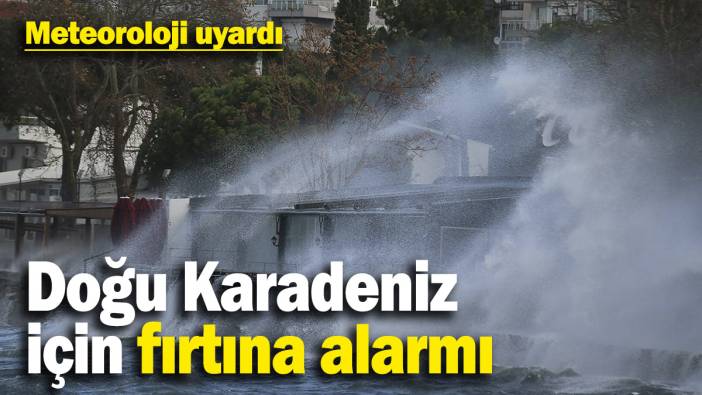 Meteoroloji uyardı: Doğu Karadeniz için fırtına alarmı!