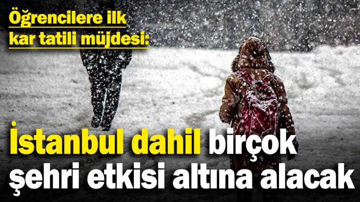 Öğrencilere ilk kar tatili müjdesi: İstanbul dahil birçok şehri etkisi altına alacak