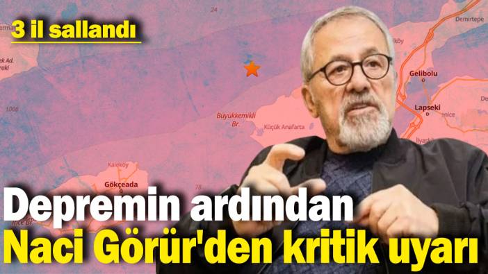 Naci Görür'den kritik uyarı: 4.4'lük depremin ardından