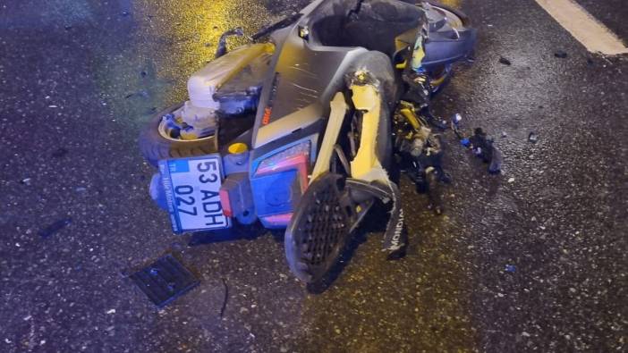 Rize'de otomobille çarpışan motosikletin sürücüsü hayatını kaybetti