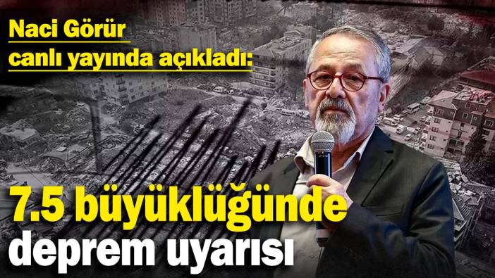 Naci Görür canlı yayında açıkladı: İstanbul için 7.5 büyüklüğünde deprem uyarısı