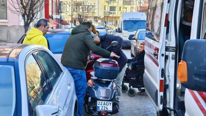 Edirne'de motosiklet devrildi: 1 kişi yaralı