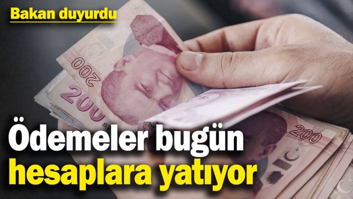Bakan duyurdu: Ödemeler bugün hesaplara yatıyor