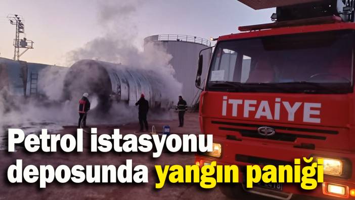 Petrol istasyonu  deposunda yangın paniği