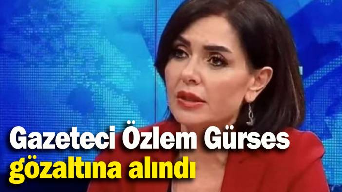 Gazeteci Özlem Gürses gözaltına alındı