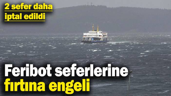 Feribot seferlerine fırtına engeli! 2 sefer daha iptal edildi