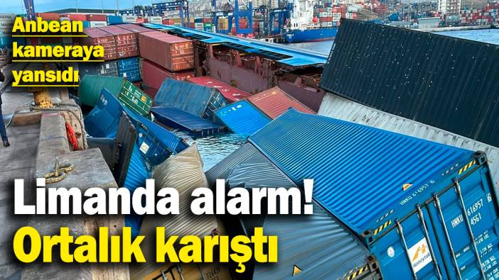 İstanbul Ambarlı Limanı'nda alarm! Gemi yan yattı