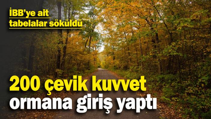 Belgrad Ormanı'na şafak operasyonu: İBB'ye ait tabelalar söküldü