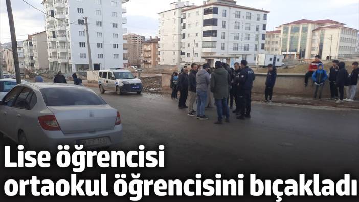 Lise öğrencisi ortaokul öğrencisini bıçakladı