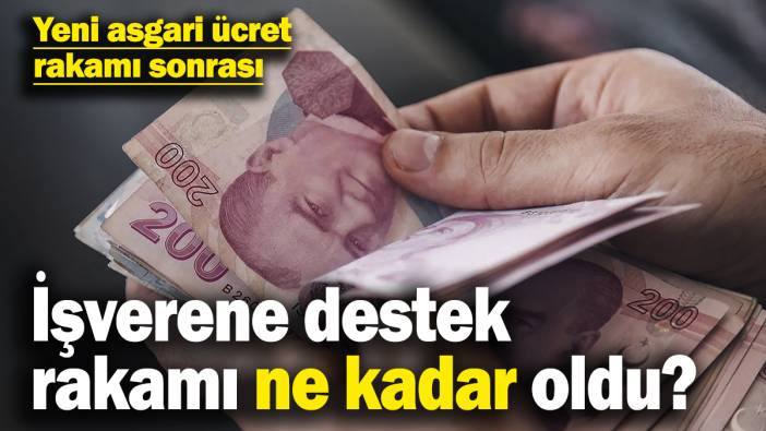 Yeni asgari ücret rakamı sonrası işverene destek rakamı ne kadar oldu?