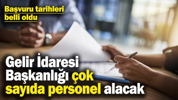 Gelir İdaresi Başkanlığı çok sayıda personel alacak! Başvuru tarihleri belli oldu