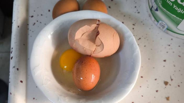 Erzincan'da kümesten gelen sürpriz! Yumurtayı kırınca gözlerine inanamadı
