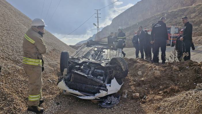 Mardin'de araç takla attı! Otomobilin sürücüsü yaralandı