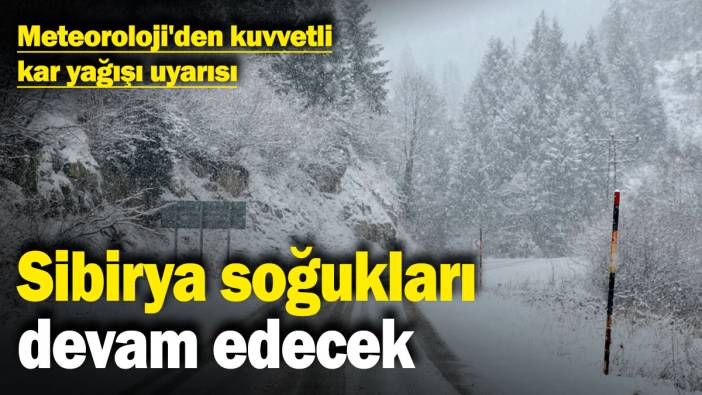Meteoroloji'den kuvvetli kar yağışı uyarısı: Sibirya soğukları devam edecek (2 Ocak 2025)