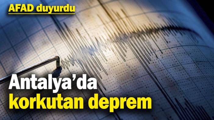 Son dakika... Antalya'da deprem (3 Ocak 2025)