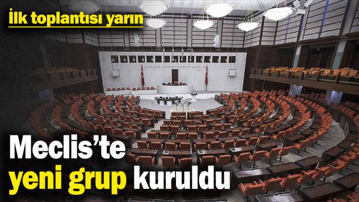 Meclis’te yeni grup kuruldu! İlk toplantısı yarın