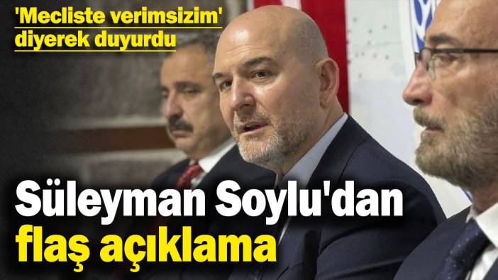 Süleyman Soylu'dan flaş açıklama: Siyaseti bırakıyorum