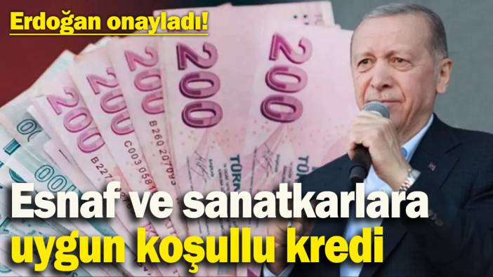 Erdoğan onayladı! Esnaf ve sanatkarlara uygun koşullu kredi imkanı
