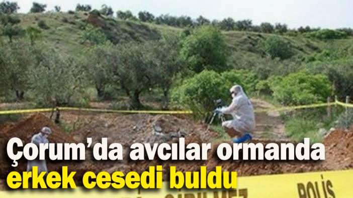 Çorum’da avcılar ormanda erkek cesedi buldu