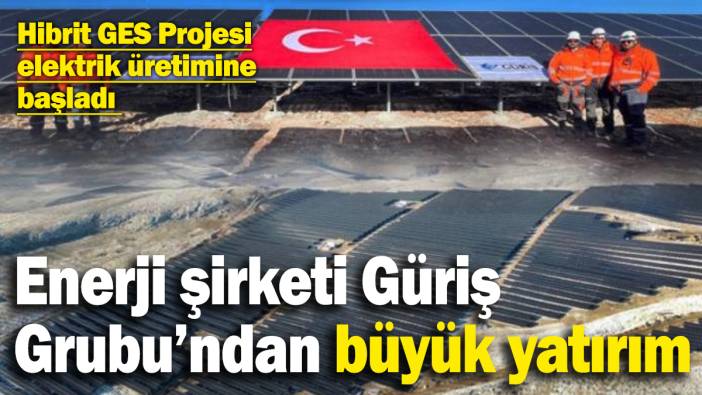 Enerji şirketi Güriş Grubu’ndan büyük yatırım! Hibrit GES Projesi elektrik üretimine başladı