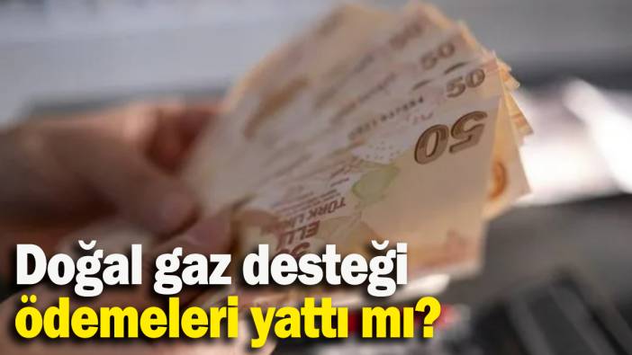 Doğal gaz desteği  ödemeleri yattı mı?