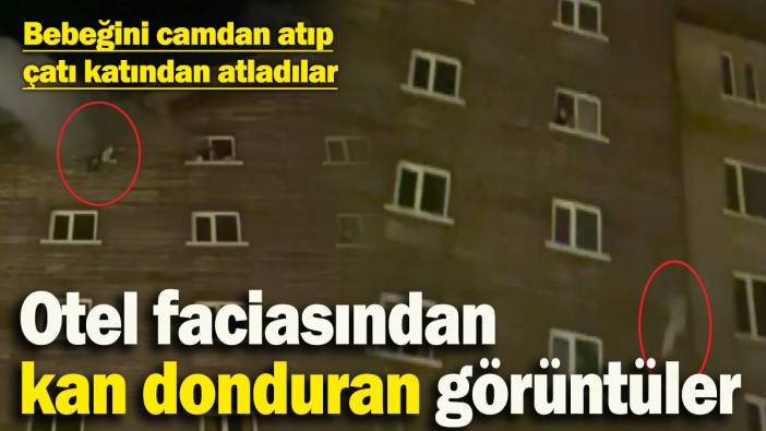Otel faciasından kan donduran görüntüler! Bebeğini camdan atıp çatı katından atladılar..