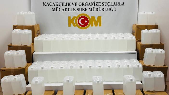 Samsun'da 1 ton kaçak etil alkol ele geçirildi