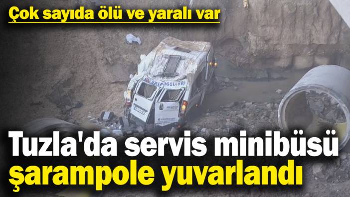 Son dakika... Tuzla'da servis minibüsü şarampole yuvarlandı