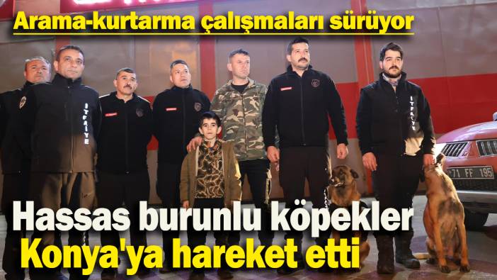 Hassas burunlu köpekler  Konya'ya hareket etti